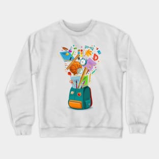 School rucksack concept Crewneck Sweatshirt